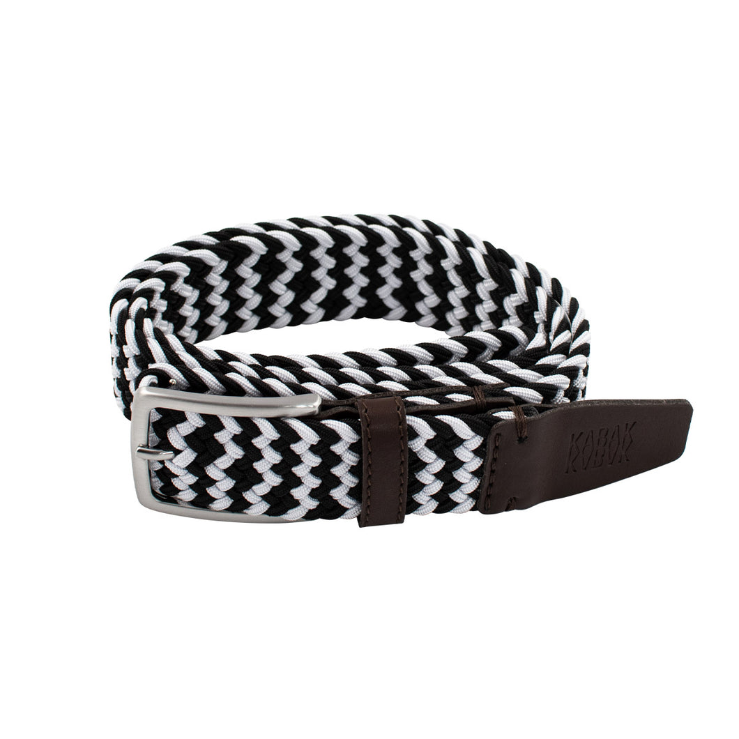 Ceinture Vegan Tissee Noire et Blanche Sans cuir Zebra Vegan Shop