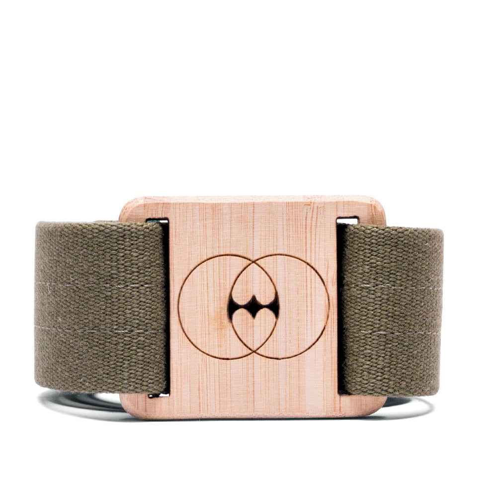 ceinture kaki vegan en coton recyclé