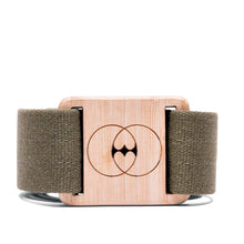 Charger l&#39;image dans la galerie, ceinture kaki vegan en coton recyclé