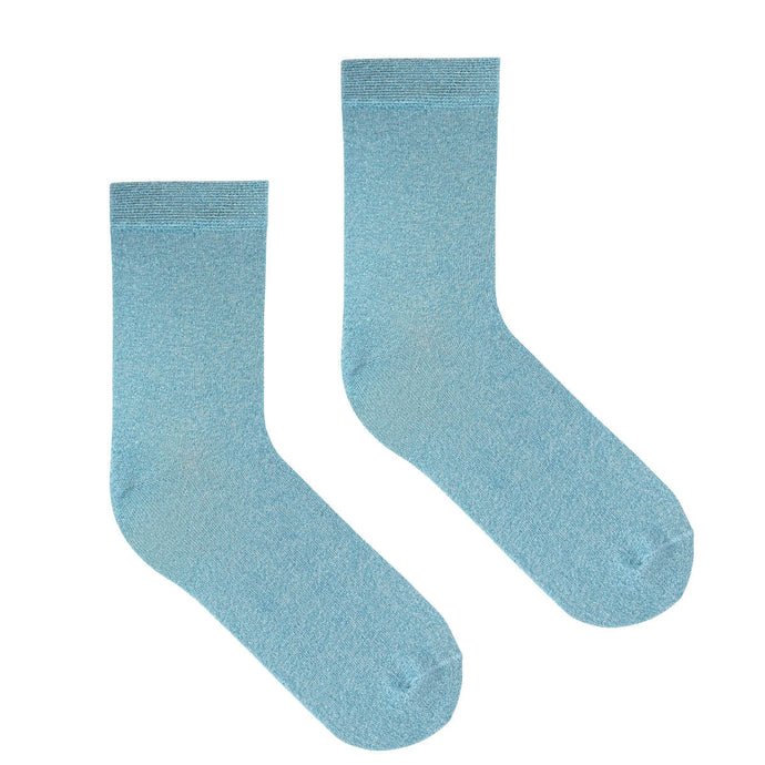 chaussettes à paillettes bleu