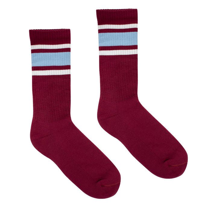 Vintage burgundy sport socks