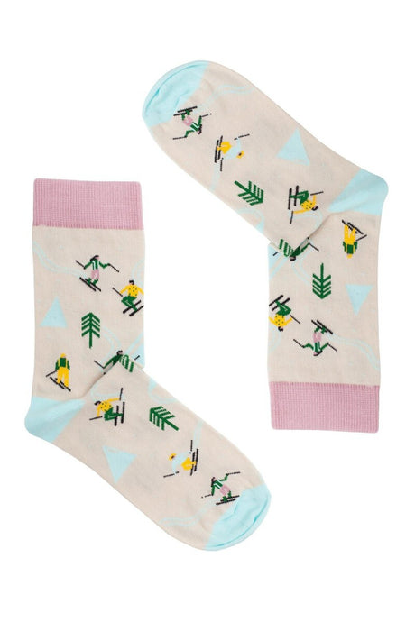 chaussettes originales motifs ski