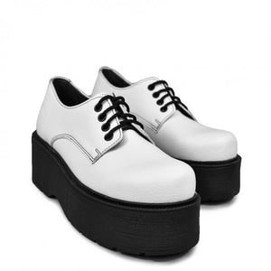 chaussures blanches vegan à plateforme