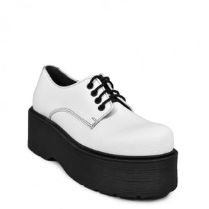 chaussures blanches vegan à plateforme
