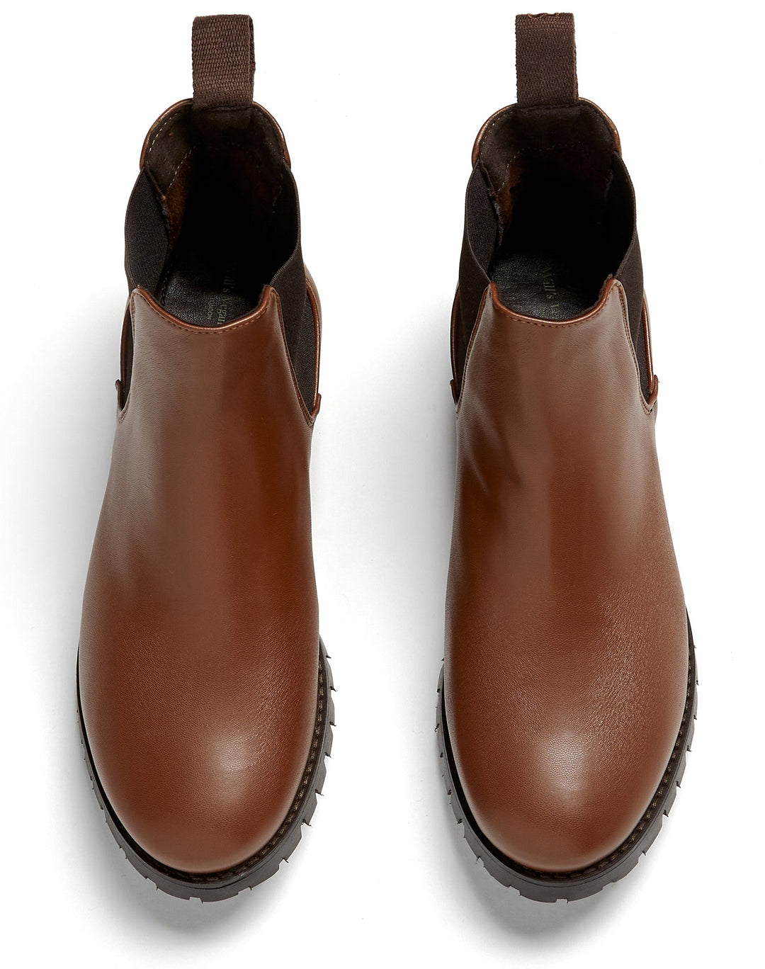 Bottines chelsea marrons avec semelle crantée