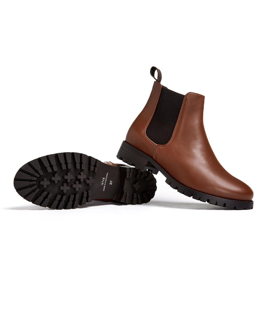 Bottines chelsea marrons avec semelle crantée