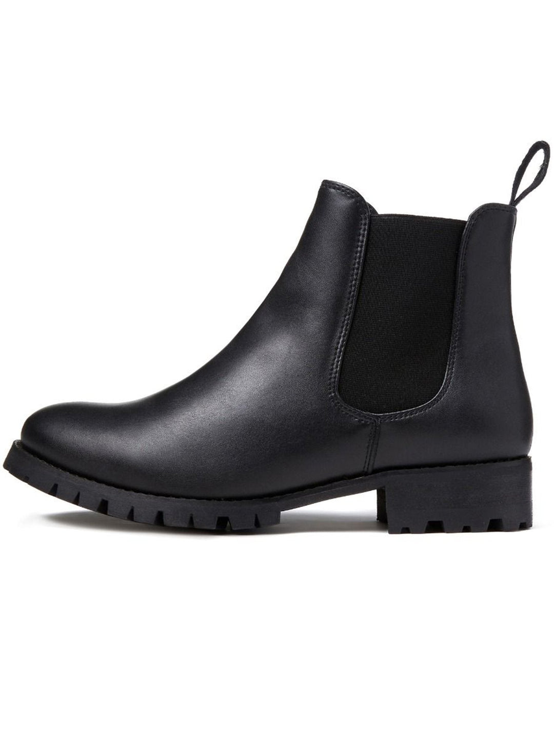 Bottines chelsea noirs avec semelle crantée