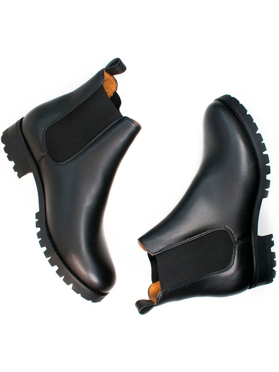 Bottines noirs chelsea avec semelle crante