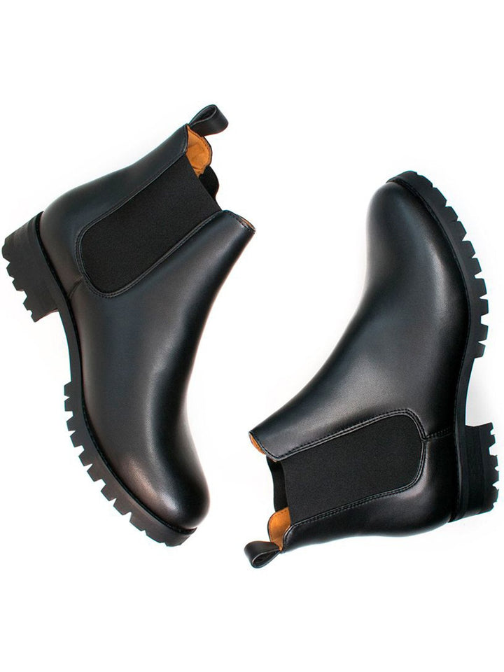 Bottines noirs chelsea avec semelle crante