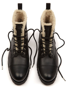 Men's fur-lined work boots