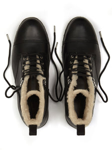 Men's fur-lined work boots