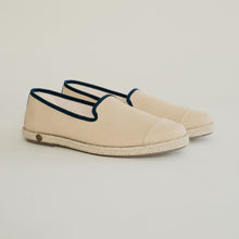 Load image into Gallery viewer, Espadrille coton recyclé, beige marine