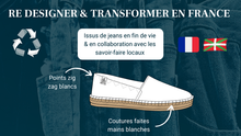 Load image into Gallery viewer, espadrille vegan en jean