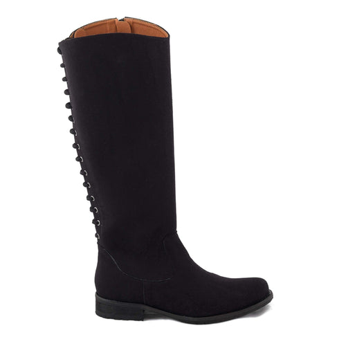 bottes femme vegan daim noires