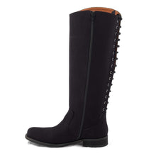 Load image into Gallery viewer, bottes femme vegan daim noires