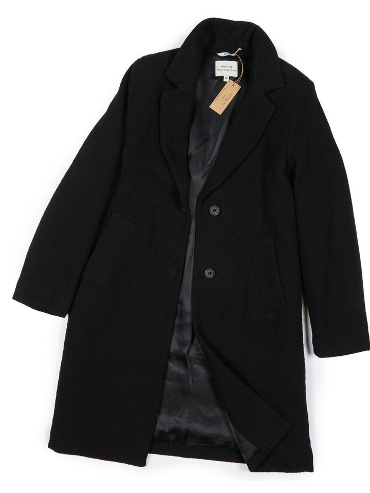 manteau noir éco-responsable