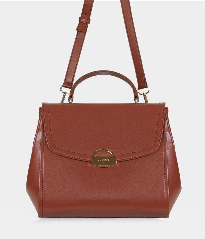 Sac à main vegan Paname full Apple skin camel - éthique, écoresponsable, écologique, recyclé et sans cruauté