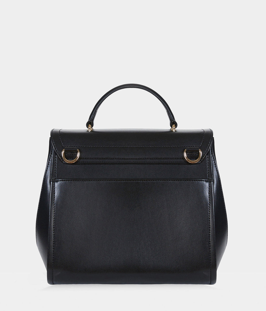 Sac à main simili cuir vegan Paname full Apple Skin noir fermoir doré, sans cuir, éthique, écoresponsable, écologique, recyclé et sans cruauté.