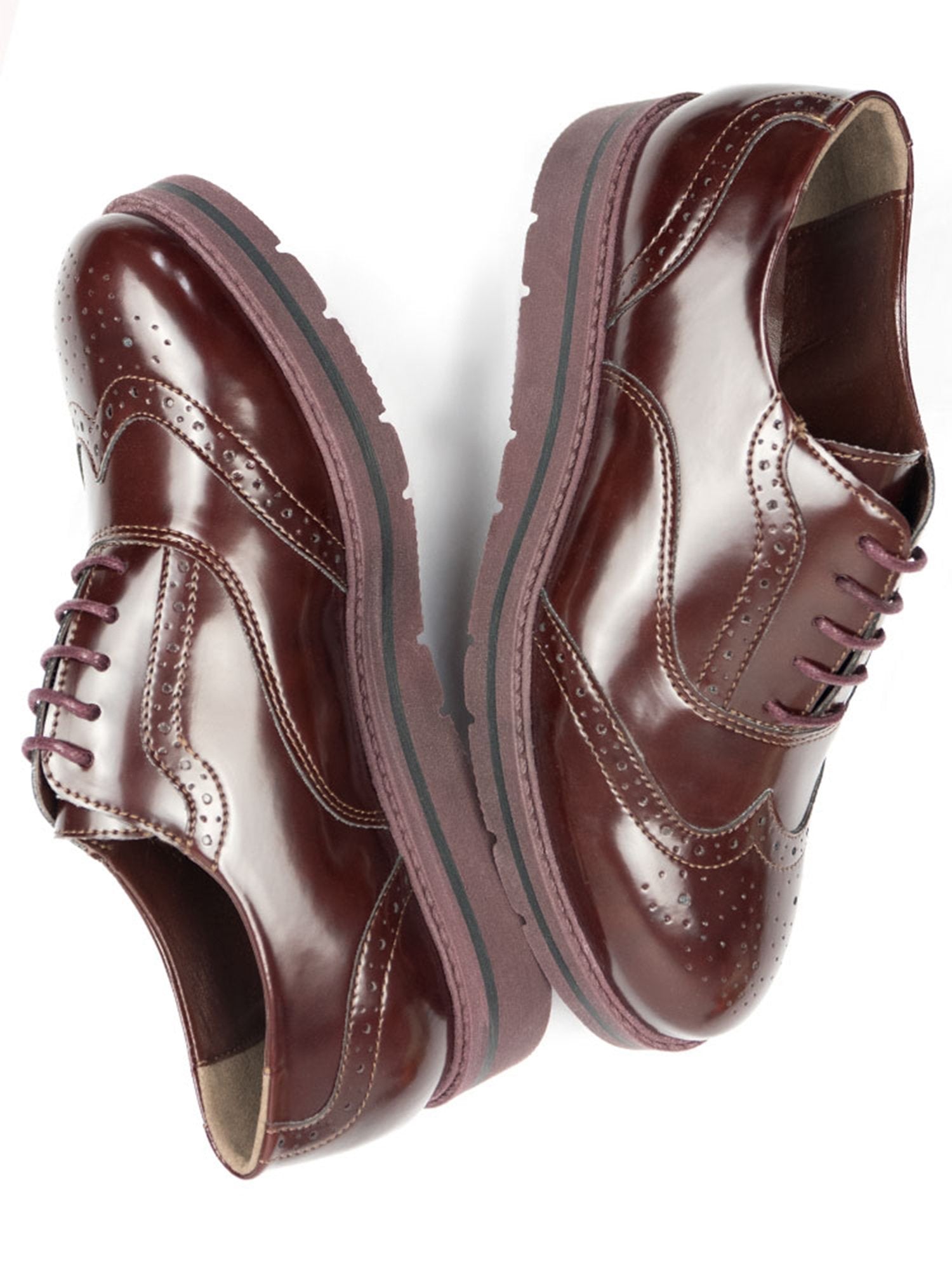 Derbies Vegan Flatform Brogues Semelle Chunky Zebra Vegan Shop