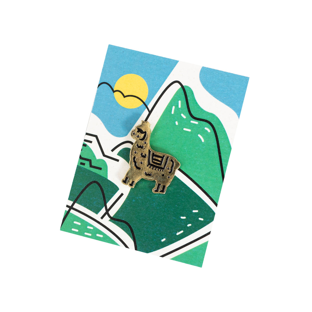 pin's lama doré