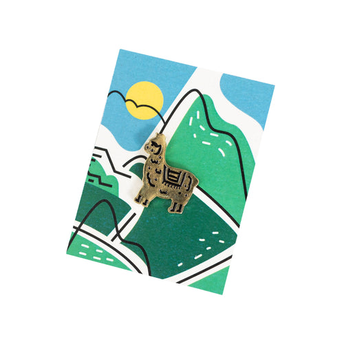 pin's lama doré