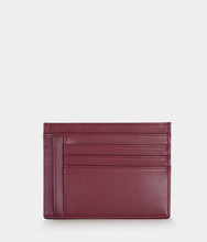 Load image into Gallery viewer, Porte-cartes vegan Apple Skin zippé bordeaux, Haute maroquinerie végane