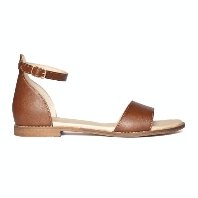 Sandales vegan pour femme marron