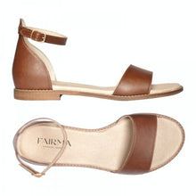 Load image into Gallery viewer, Sandales vegan pour femme marron