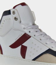 Load image into Gallery viewer, Sneaker motante biosourcée &amp; recyclée Matéo bordeaux-marine - basket éthique, écoresponsable et vegan.