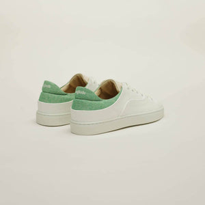 Baskets sneakers femme After Surf Raisin Blanc Vert, packshot vue arrière