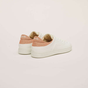 Baskets sneakers femme After Surf Raisin Blanc Terracotta, packshot vue arrière