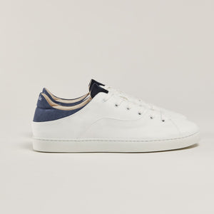 Sneakers homme after surf en raisin couleur blanc et bleu marine en packshot en vue de côté