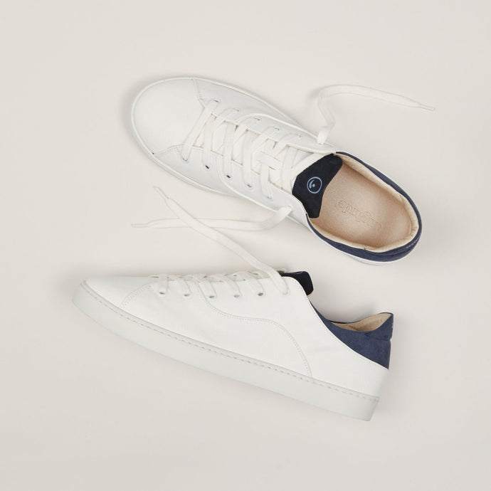 Sneakers homme after surf en raisin couleur blanc et bleu marine en packshot en vue de dessus