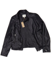 Laden Sie das Bild in den Galerie-Viewer, Veste en cuir vegan pour homme style racer