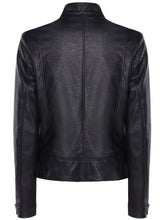 Laden Sie das Bild in den Galerie-Viewer, Veste en cuir vegan pour homme style racer