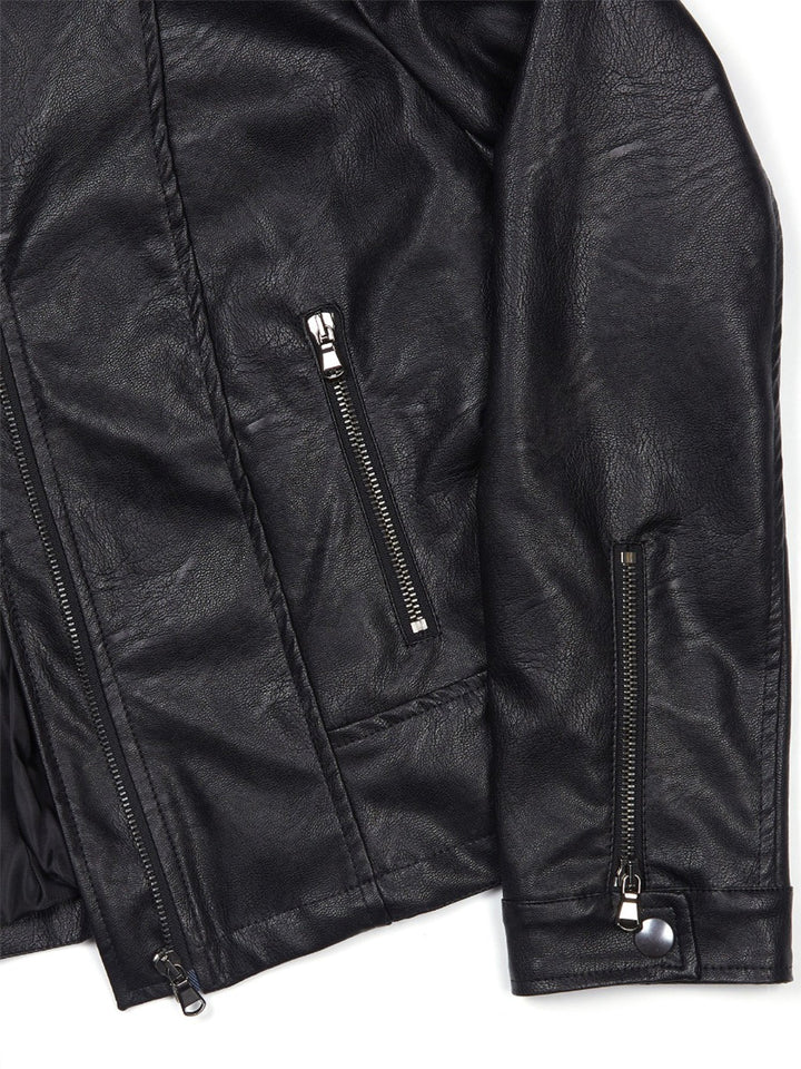 Veste en cuir vegan pour homme style racer