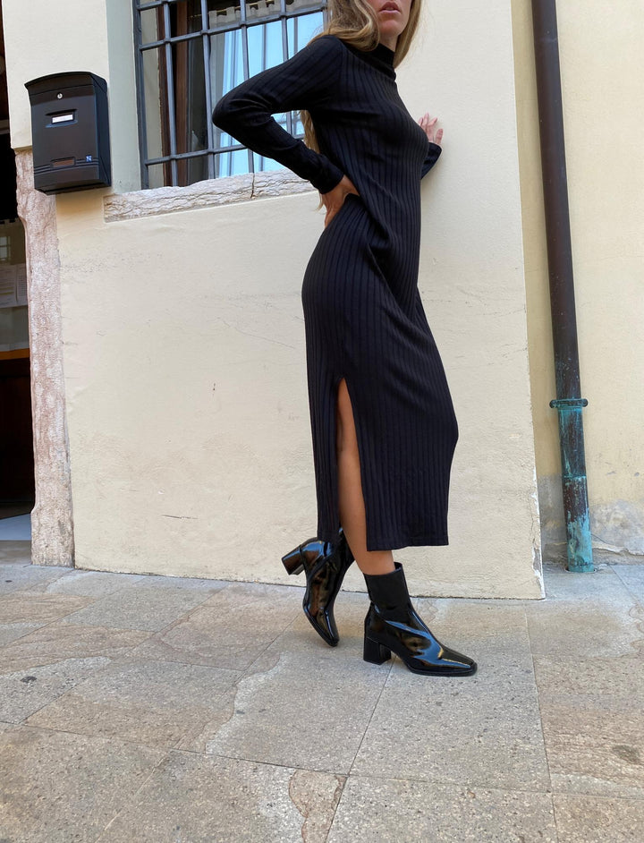 Bottines vegan noires vers à talons