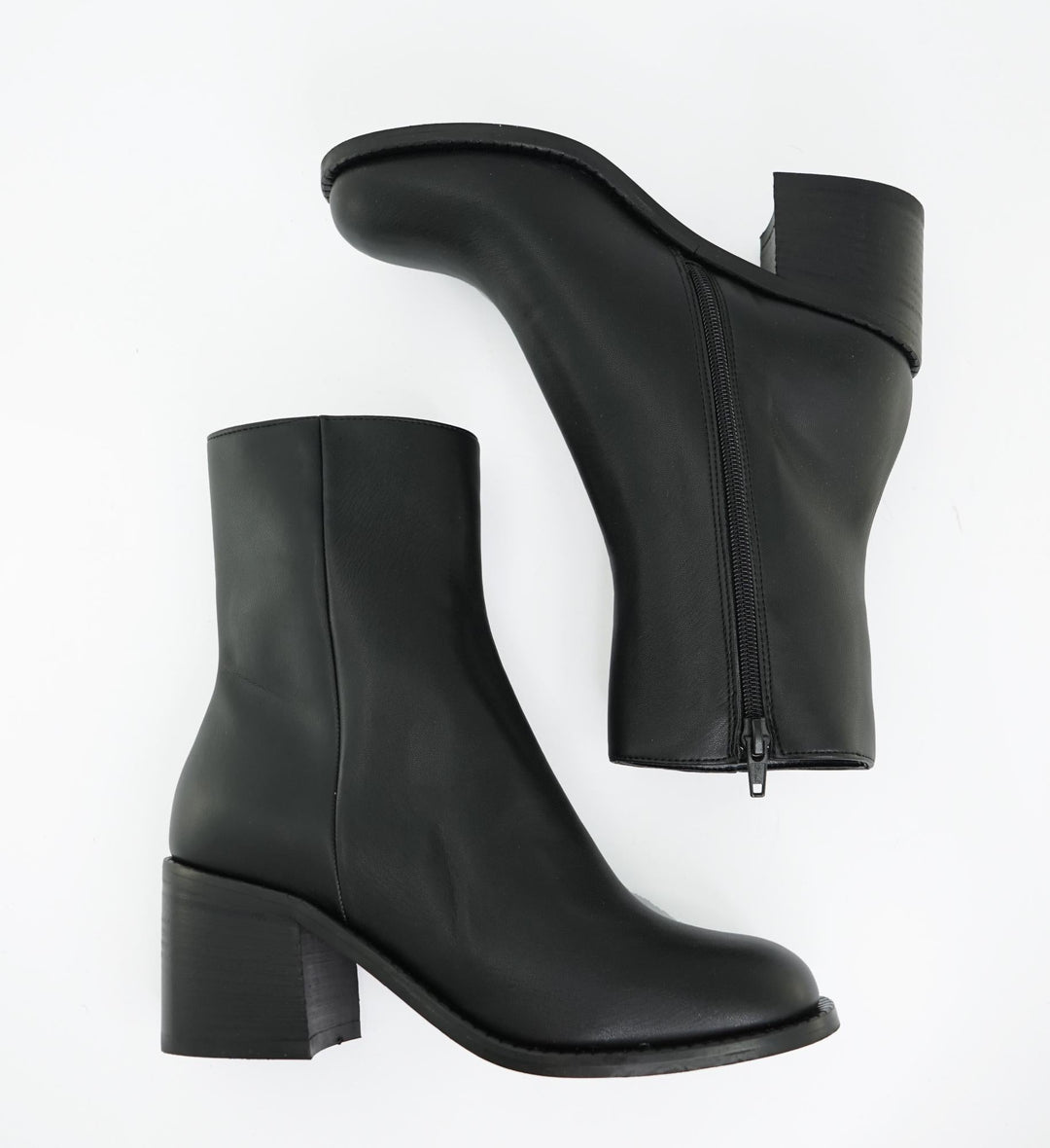 bottines noires vegan style vintage 
