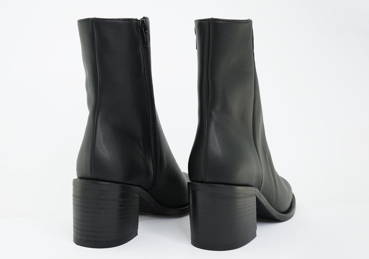 bottines noires vegan style vintage 