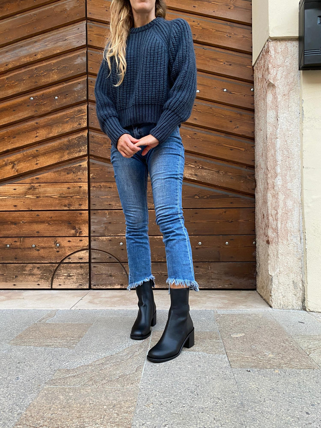 bottines noires vegan style vintage 