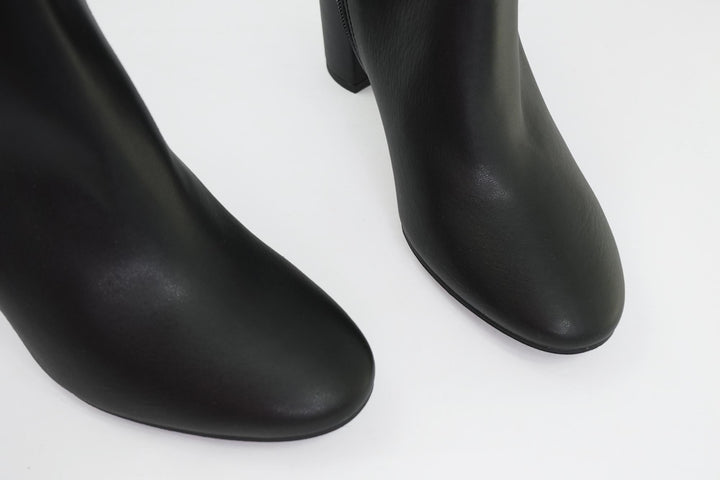 bottines noires vegan à talons hauts