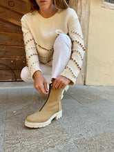 Load image into Gallery viewer, bottines eco-responsable-vegan-beige