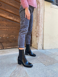 bottines vegan noires vernies à talons