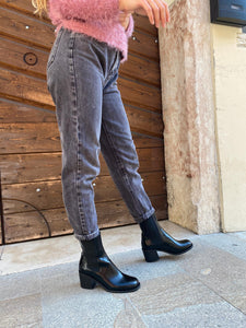 bottines vegan noires vernies à talons