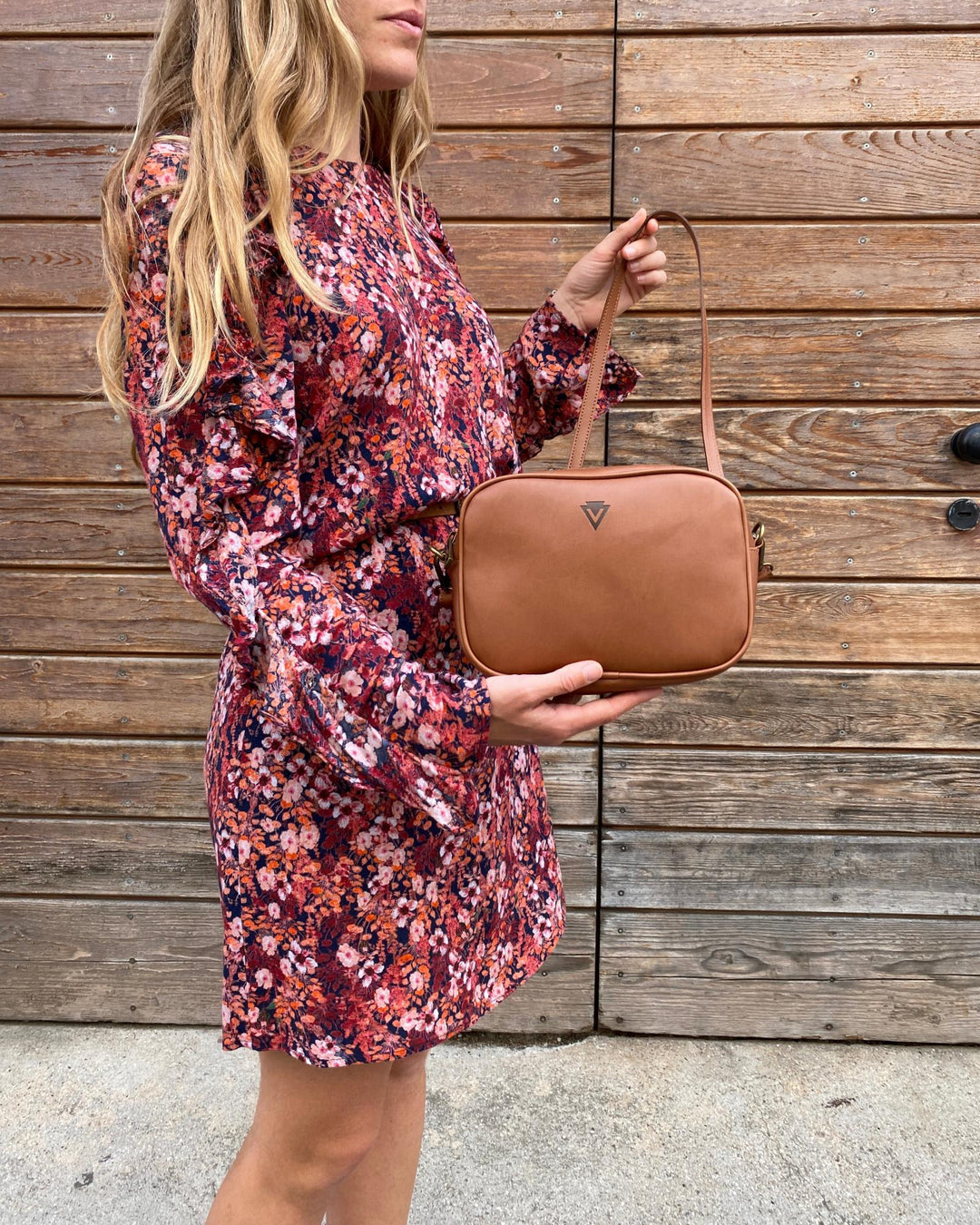 sac vegan marron bandoulière amovible