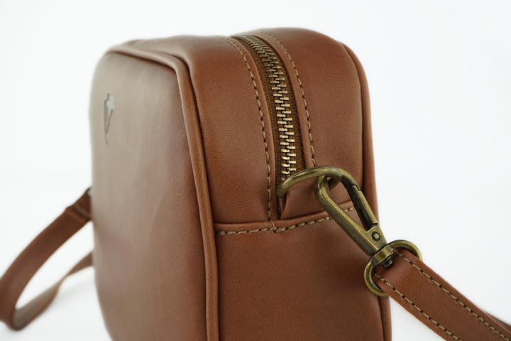 sac vegan marron bandoulière amovible