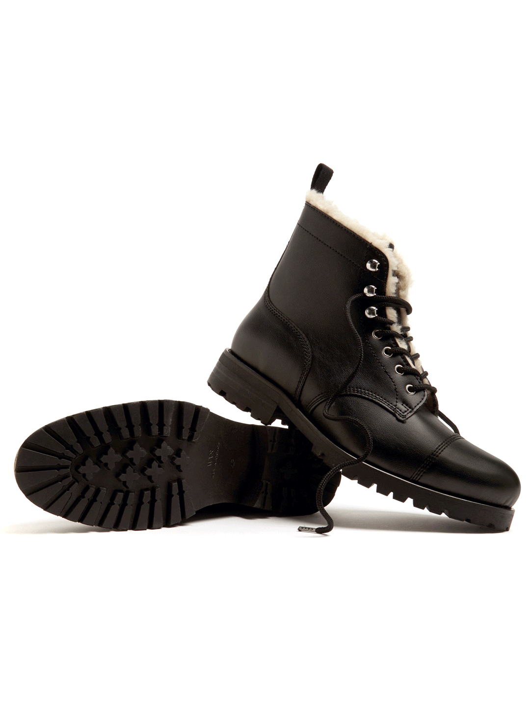 bottines vegan style worker fourrées