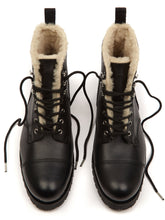 Load image into Gallery viewer, bottines vegan style worker fourrées